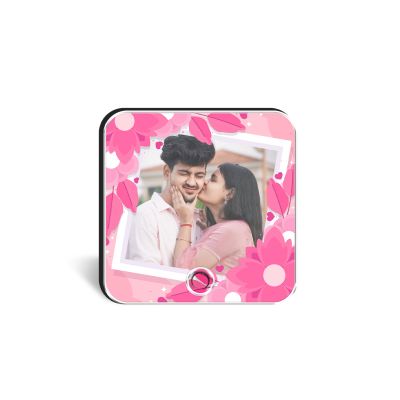 Personalized Musical Fridge Magnet Customizable Photo Frame with Music Speaker & Rechargeable Battery Unique Gift for Anniversary, Birthday & Couples Play Your Favorite Song